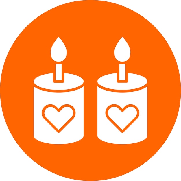 Vector Design Wedding Candle Icon Style