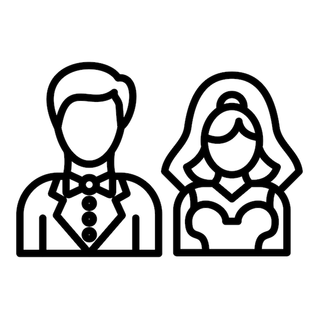 Vector Design Wedding Photos Icon Style