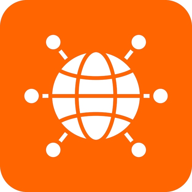 Vector Design Wereldwijde netwerk icoon stijl