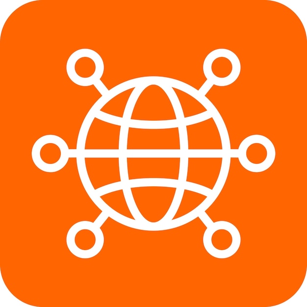 Vector Design Wereldwijde netwerk icoon stijl