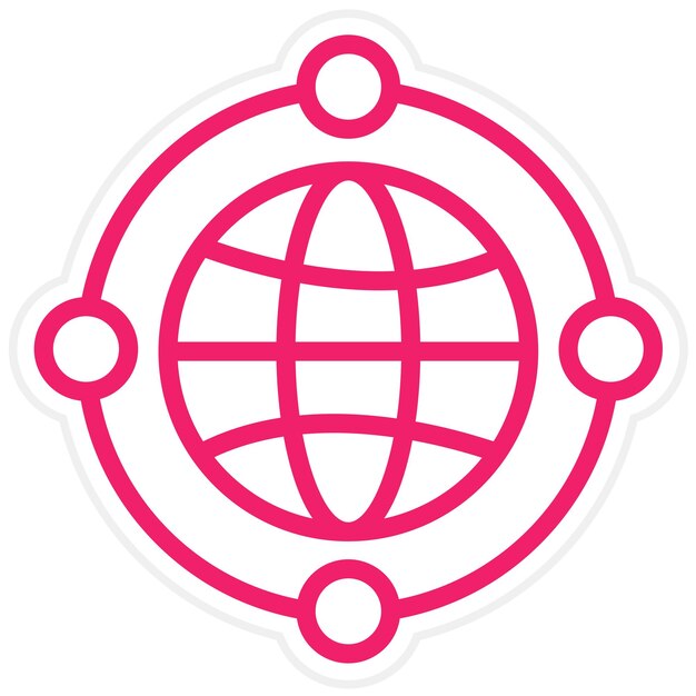 Vector Design Wereldwijde netwerk icoon stijl