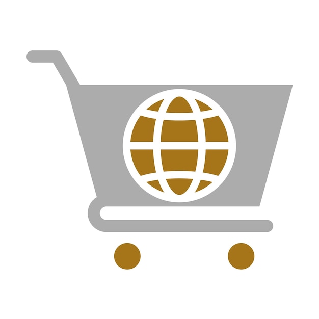 Vector Design Wereldwijde Shopping Icon Style