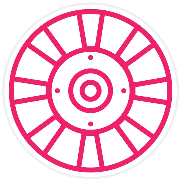 Vector vector design wheel icon stijl