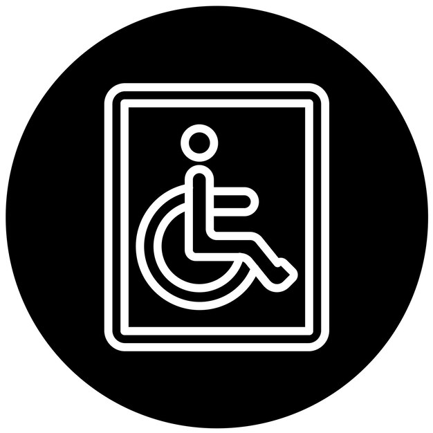 Vector vector design wheelchair access icon style