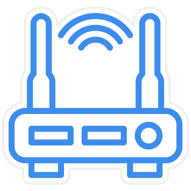 Векторный дизайн иконы маршрутизатора Wi-Fi