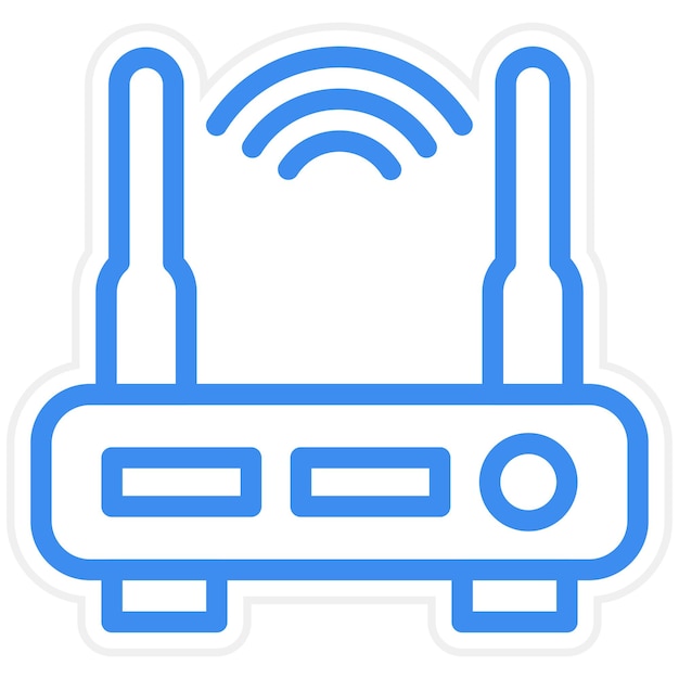 Stile di icona del router wi-fi a progettazione vettoriale