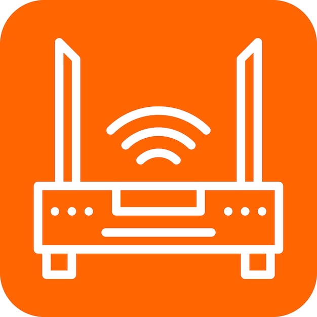 Векторный дизайн иконы маршрутизатора Wi-Fi