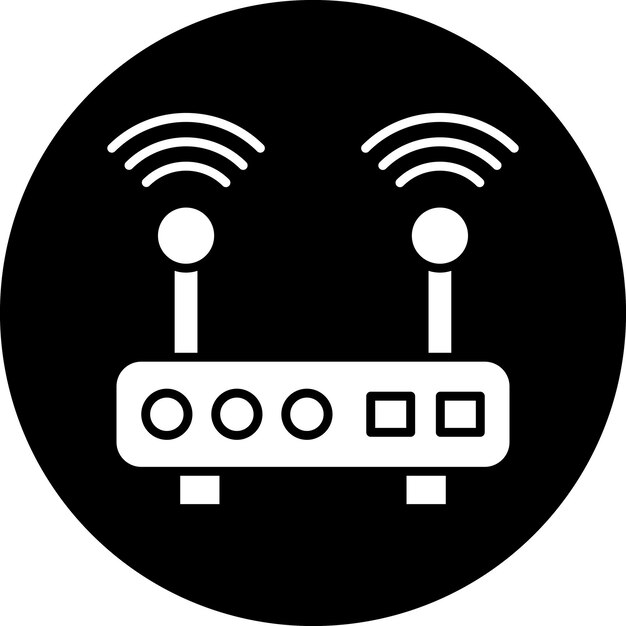 ベクトル デザイン Wi-Fi ルーター アイコン スタイル
