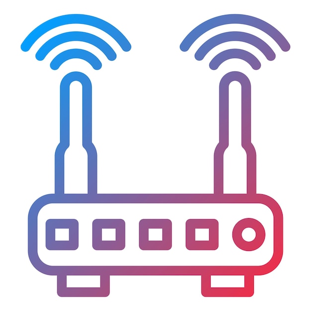 ベクトル デザイン Wi-Fi ルーター アイコン スタイル