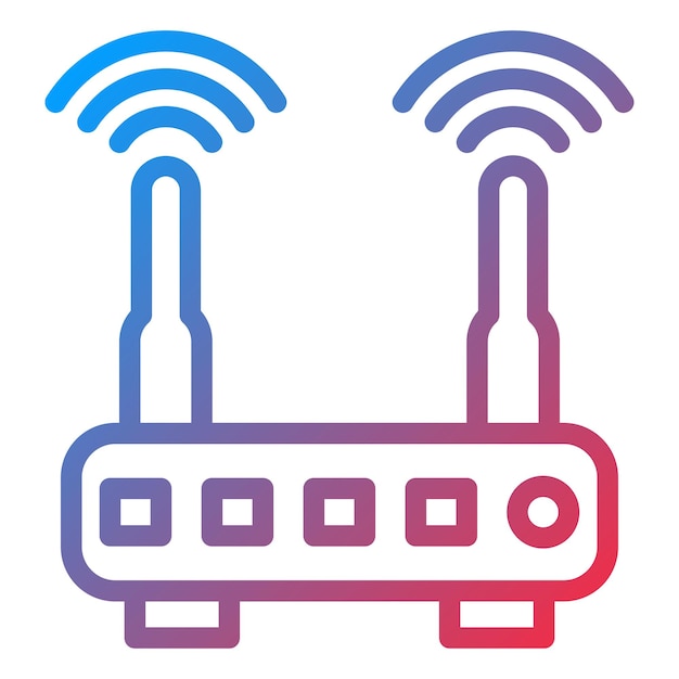 Vettore stile di icona del router wi-fi a progettazione vettoriale