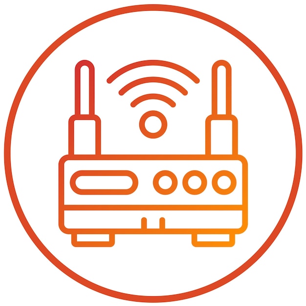 터 디자인 Wi-Fi 라우터 아이콘 스타일