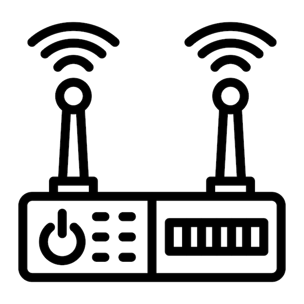 ベクトル デザイン Wi-Fi ルーター アイコン スタイル