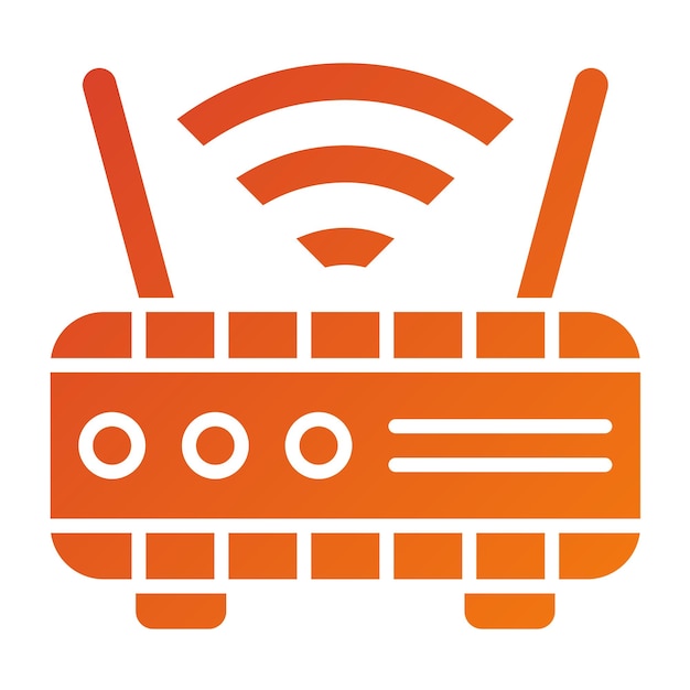 ベクトル デザイン Wi-Fi ルーター アイコン スタイル