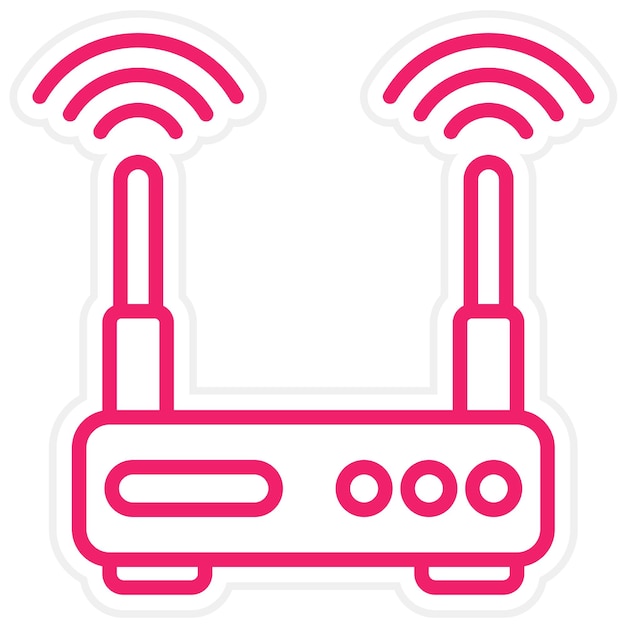 ベクトル デザイン Wi-Fi ルーター アイコン スタイル