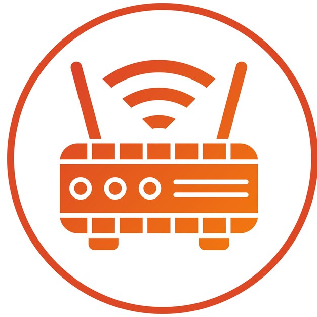 ベクトル デザイン Wi-Fi ルーター アイコン スタイル