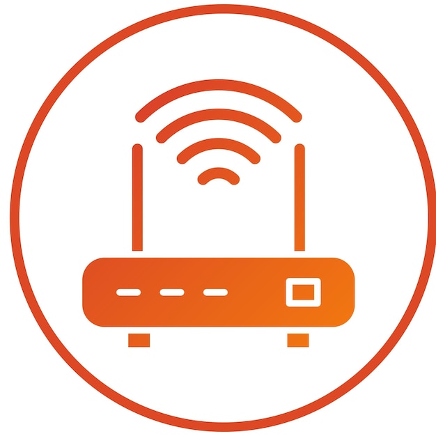터 디자인 Wi-Fi 라우터 아이콘 스타일