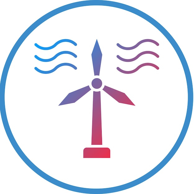 ベクトル vector design wind turbine icon style