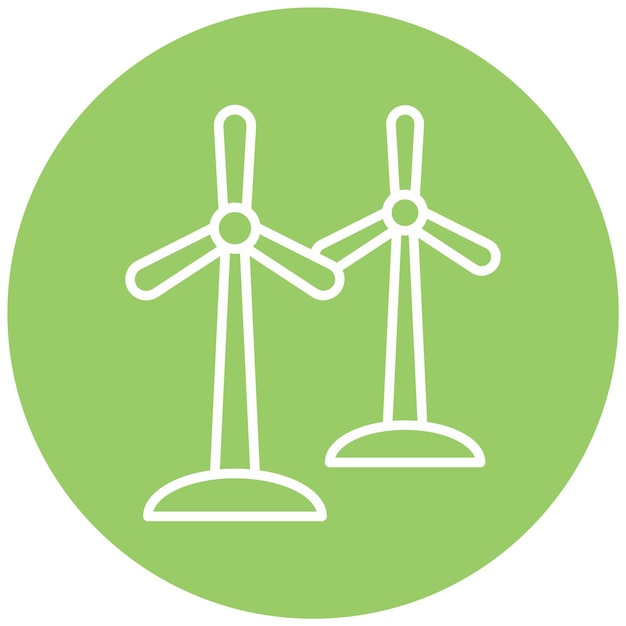 Vector Design Windmills Icon Style