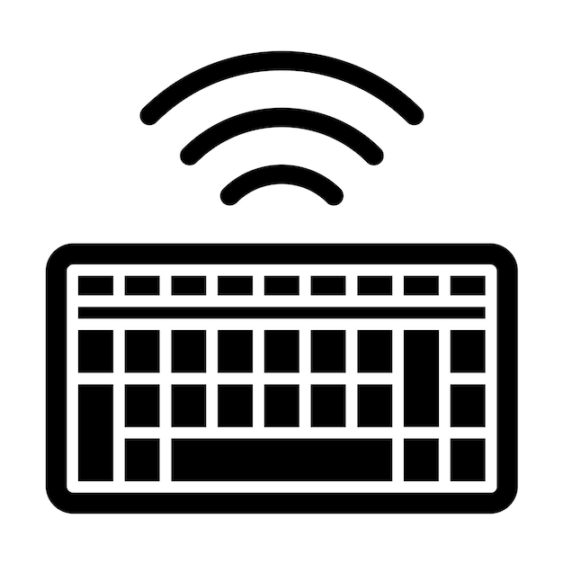 Vector vector design wireless keyboard icon style