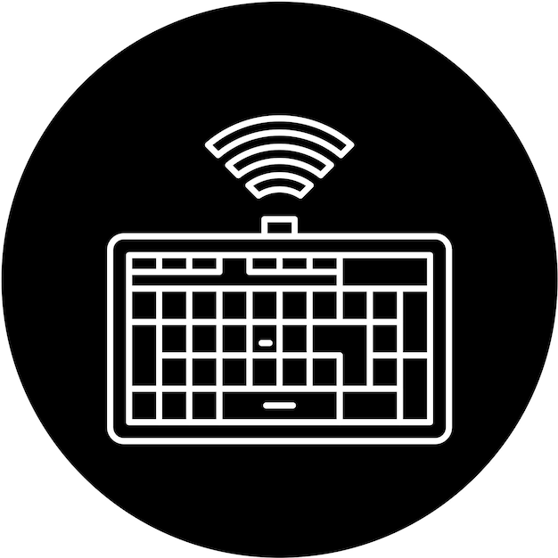 Vector design wireless keyboard icon style