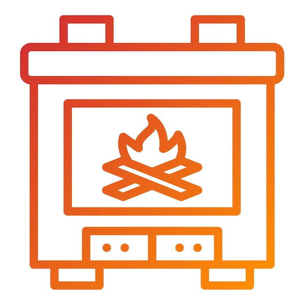 Vector vector design wood stove icon style