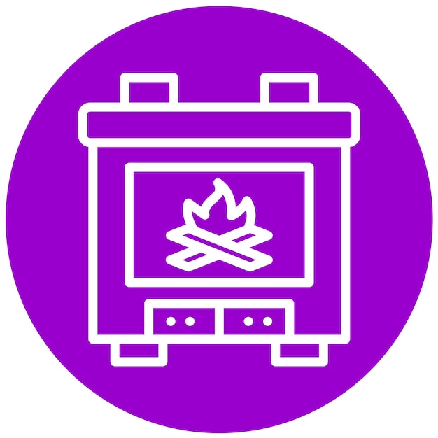 Vector vector design wood stove icon style