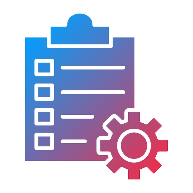 Vector Design Work List Icon Style