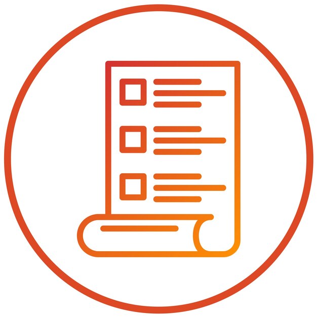Vector Design Work List Icon Style