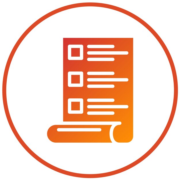 Vector Design Work List Icon Style