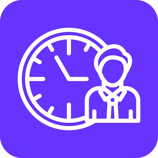 Vector design working hours icon style