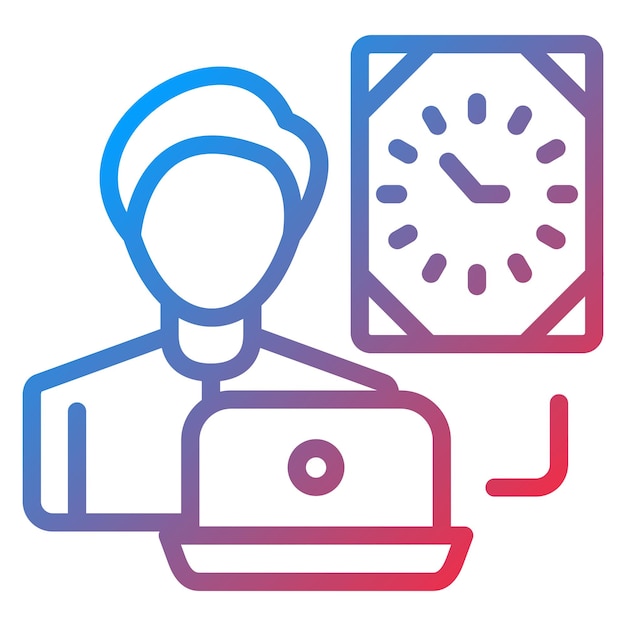 Vector vector design working time icon style