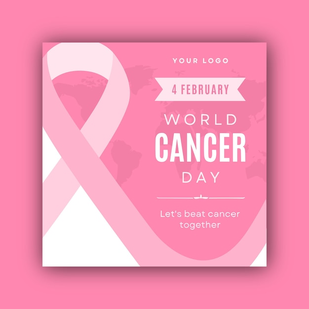 Vector vector design for world cancer day social media post