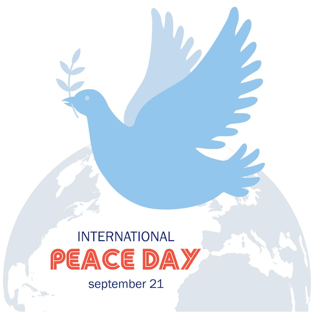 Vector design for world peace day september 21.