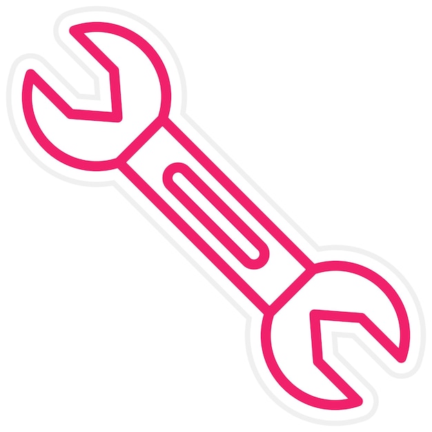 Vector vector design wrench icon stijl