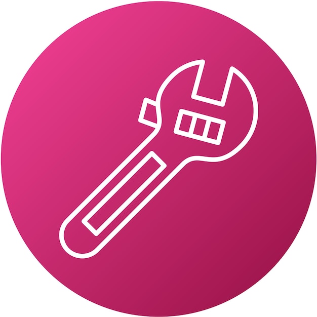 Vector Design Wrench Icon Stijl