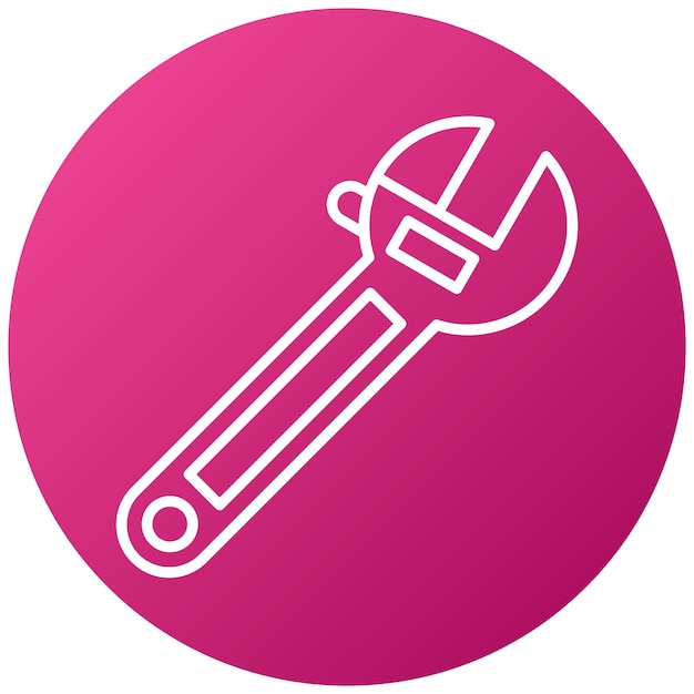 Vector Design Wrench Icon Style