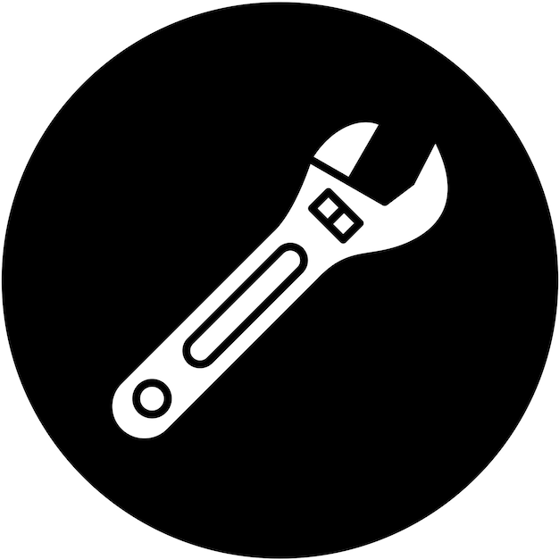 Vector Design Wrench Icon Style