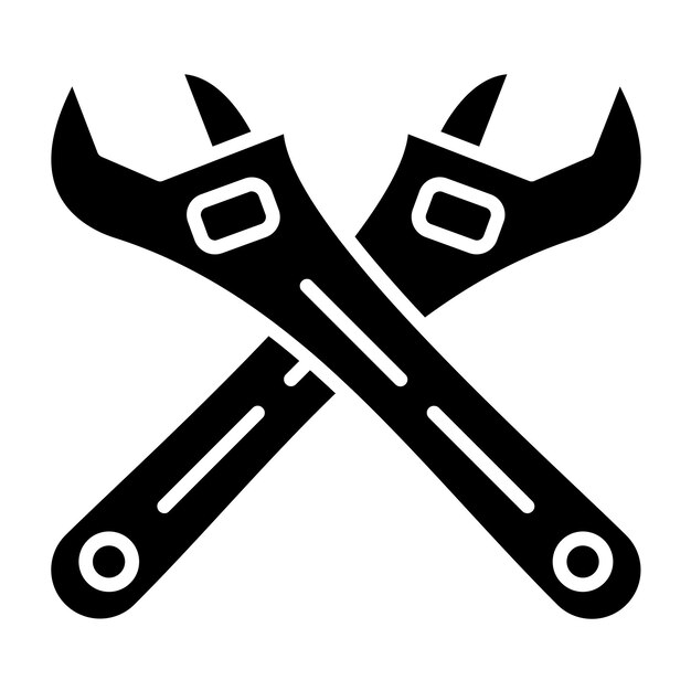 Vector Design Wrench Icon Style