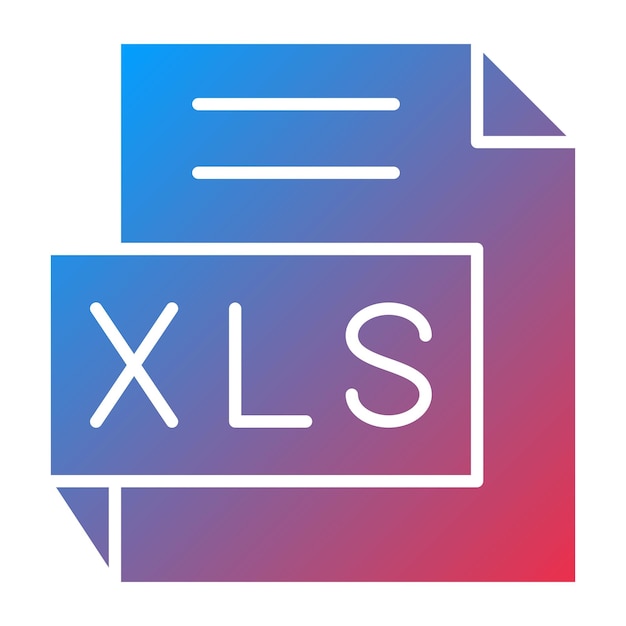 Vector vector design xls icon style