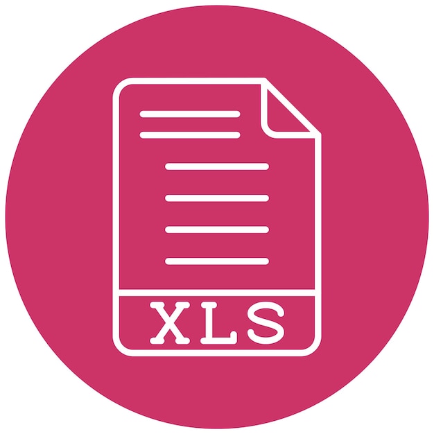 Vector vector design xls icon style