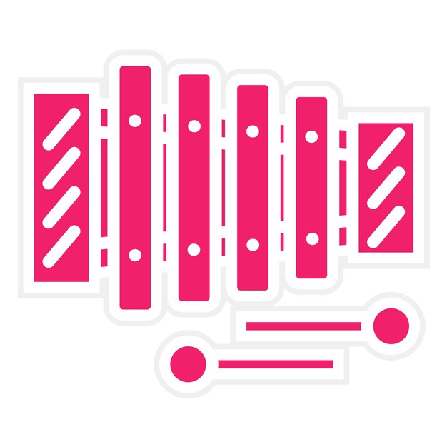 ベクトルデザインのXylophone アイコンスタイル