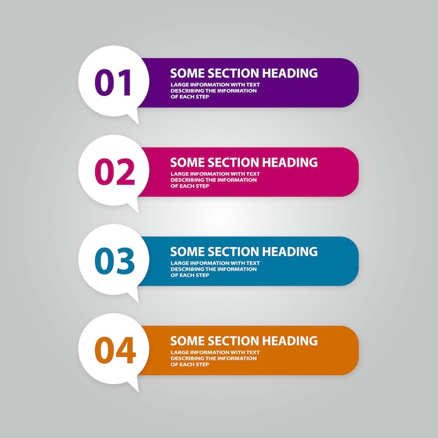 vector design of your infographic on a light gray background
