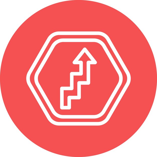 Векторный дизайн Zig Zag Road Icon Style