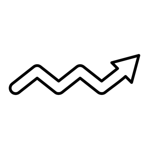 Vector Design Zigzag Arrow Icon Style