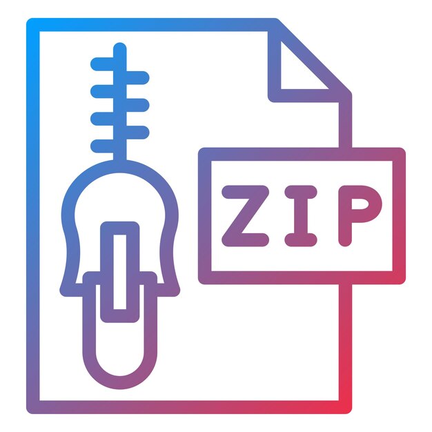 Vector vector design zip file icon style