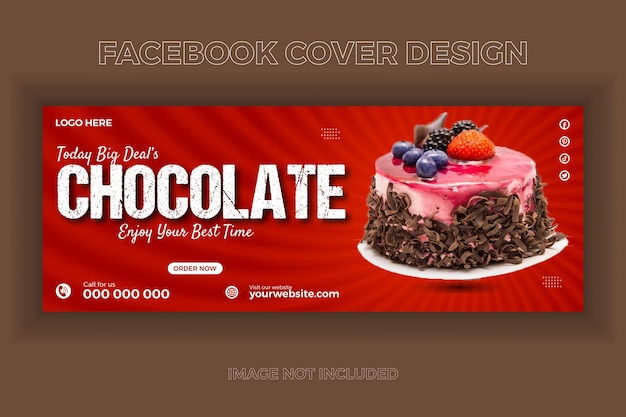 Vector Dessert Sale Facebook Cover Design Template And Web Banner Design
