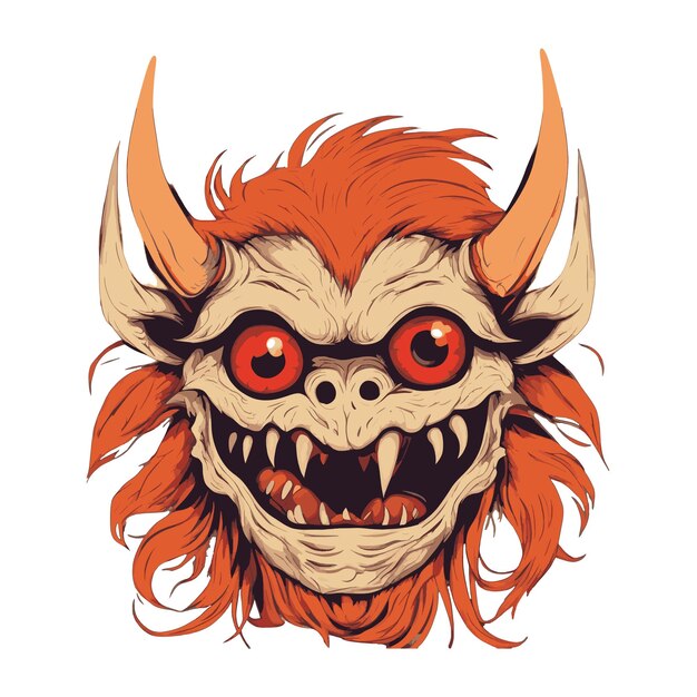 vector devil monster for tshirts stickers logos and mascots