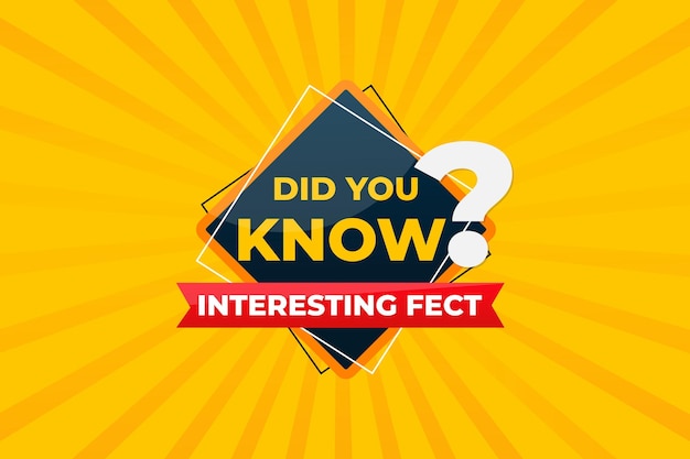 Vector vector did you know interesting facts with question mark design