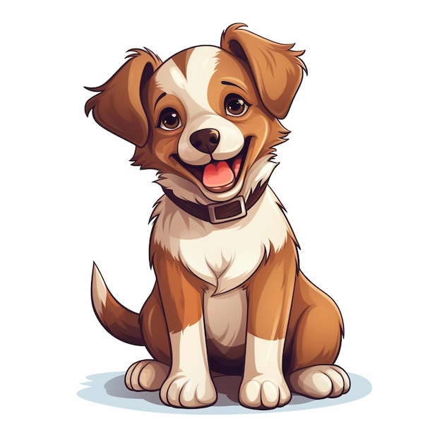 vector dier illustratie huisdier hond schattige cartoon set geïsoleerde icoon ontwerp puppy happy ca