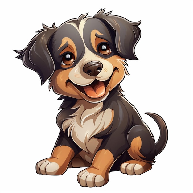 vector dier illustratie huisdier hond schattige cartoon set geïsoleerde icoon ontwerp puppy happy ca